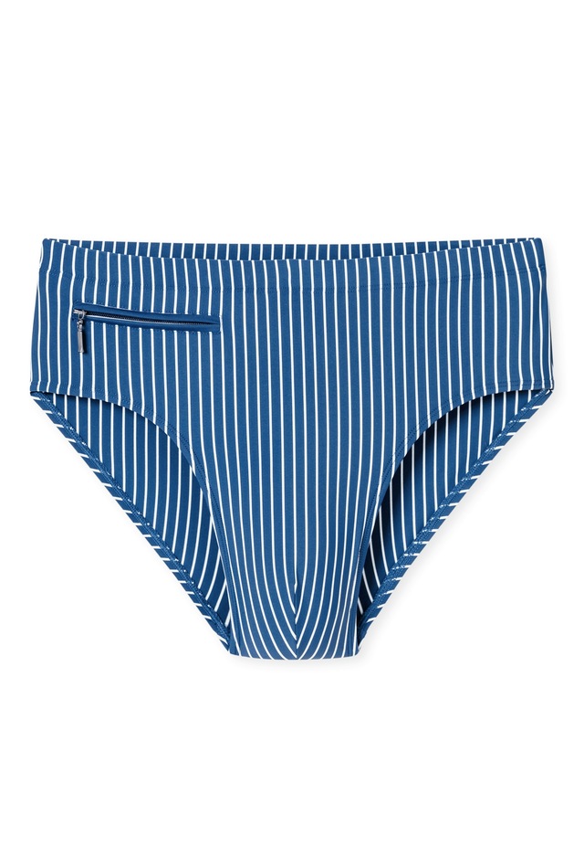 Schiesser Badeslip »Aqua« mit kleiner RV-Tasche, Bindekordel am Bund, gestreift