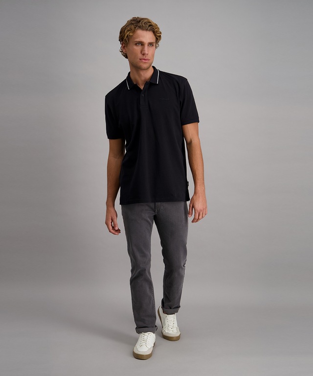 Pioneer Authentic Jeans Poloshirt mit Logo Schriftzug