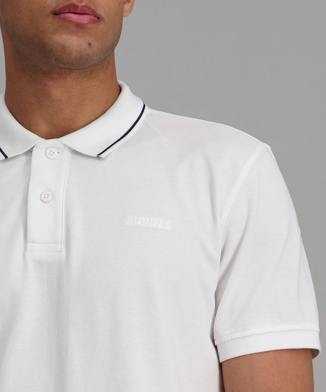 Pioneer Authentic Jeans Poloshirt mit Logo Schriftzug