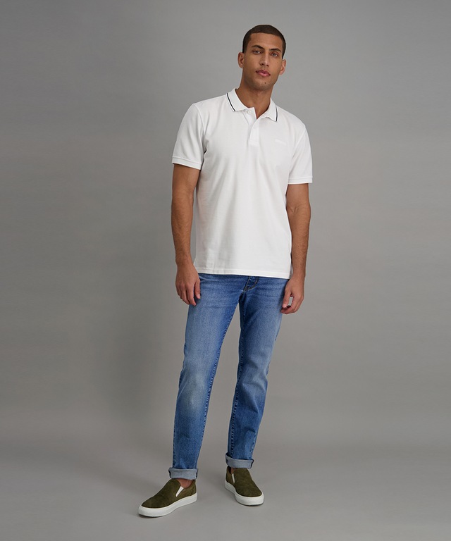 Pioneer Authentic Jeans Poloshirt mit Logo Schriftzug