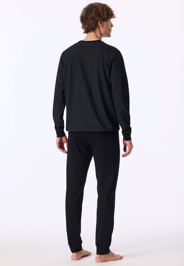 uncover by SCHIESSER Schlafanzug »Uncover Nightwear« 2 Langarm, Rundhals-Ausschnitt, Single Jersey-Qualität, weich