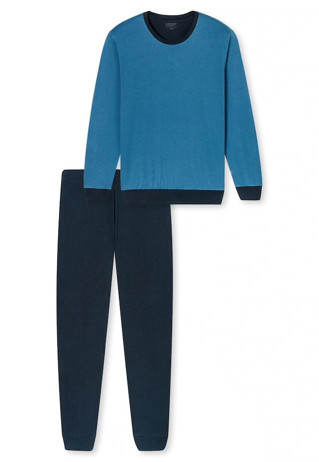 uncover by SCHIESSER Schlafanzug »Uncover Nightwear« 2 Langarm, Rundhals-Ausschnitt, Single Jersey-Qualität, weich