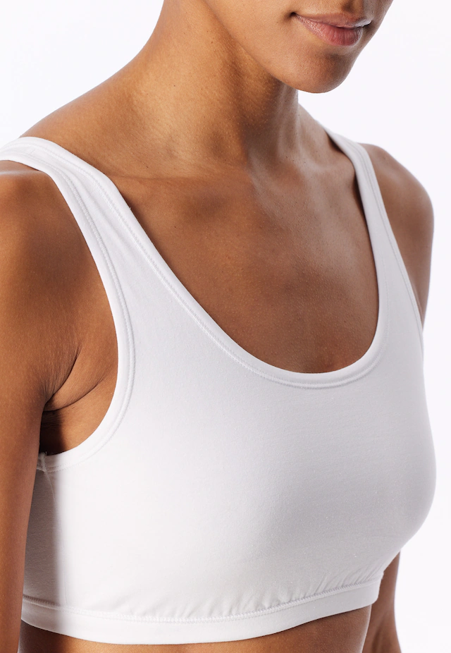 uncover by SCHIESSER Bustier »Uncover Cotton« breite Träger, Cotton-Mix, elastisch, soft