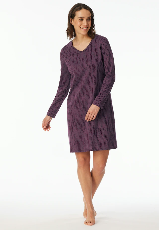 uncover by SCHIESSER Nachthemd »Uncover Nightwear« 0, Baumwolle, Single Jersey-Qulität, V-Neck, weich, atmungsaktiv