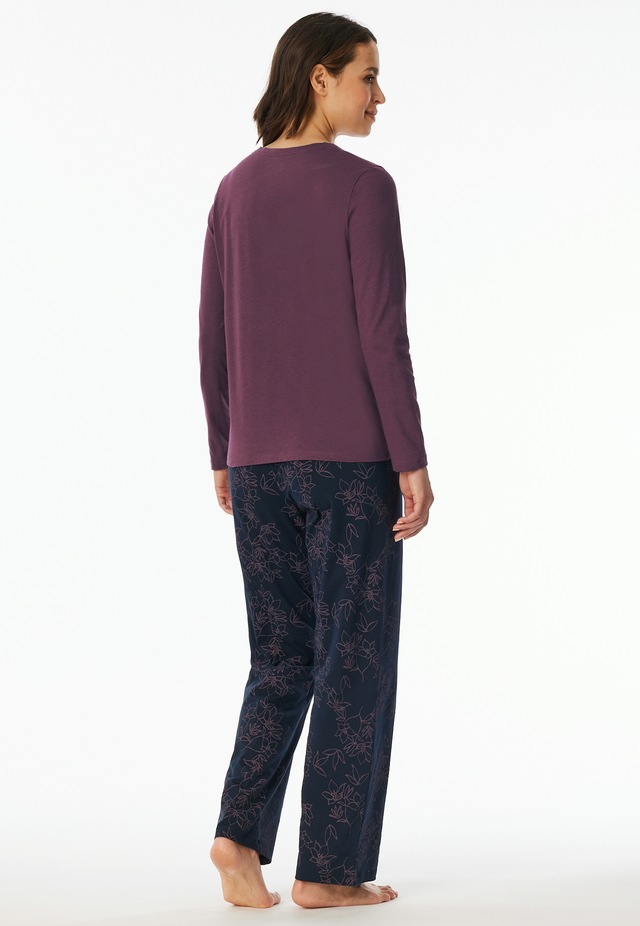 uncover by SCHIESSER Schlafanzug »Uncover Nightwear« 2 tlg. Baumwolle, Singel Jersey-Qualität, langärmelig, atmungsaktiv, bequem