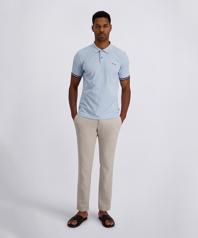 Pierre Cardin Poloshirt »Poloshirt uni pique« mit Logo Schriftzug