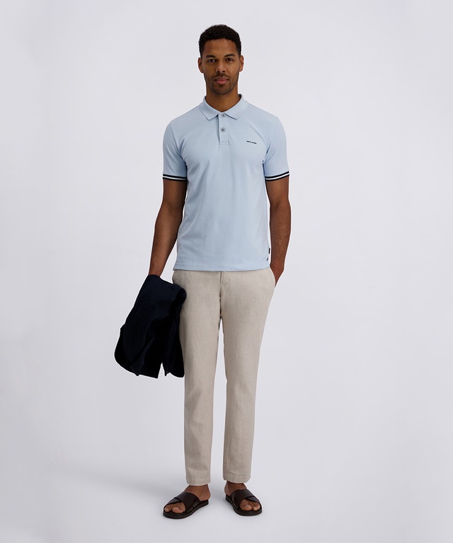 Pierre Cardin Poloshirt »Poloshirt uni pique« mit Logo Schriftzug