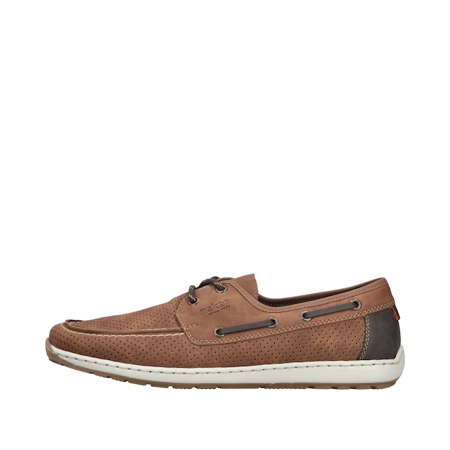Rieker Bootsschuh Mokassin, Halbschuh, Frühlingsschuh mit Perforation
