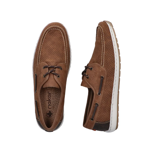 Rieker Bootsschuh Mokassin, Halbschuh, Frühlingsschuh mit Perforation