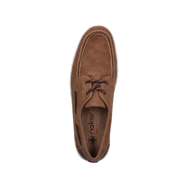 Rieker Bootsschuh Mokassin, Halbschuh, Frühlingsschuh mit Perforation