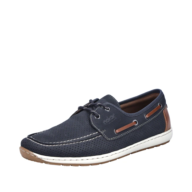 Rieker Bootsschuh Mokassin, Halbschuh, Frühlingsschuh mit Perforation