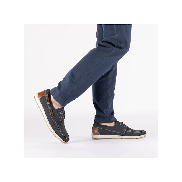 Rieker Bootsschuh Mokassin, Halbschuh, Frühlingsschuh mit Perforation