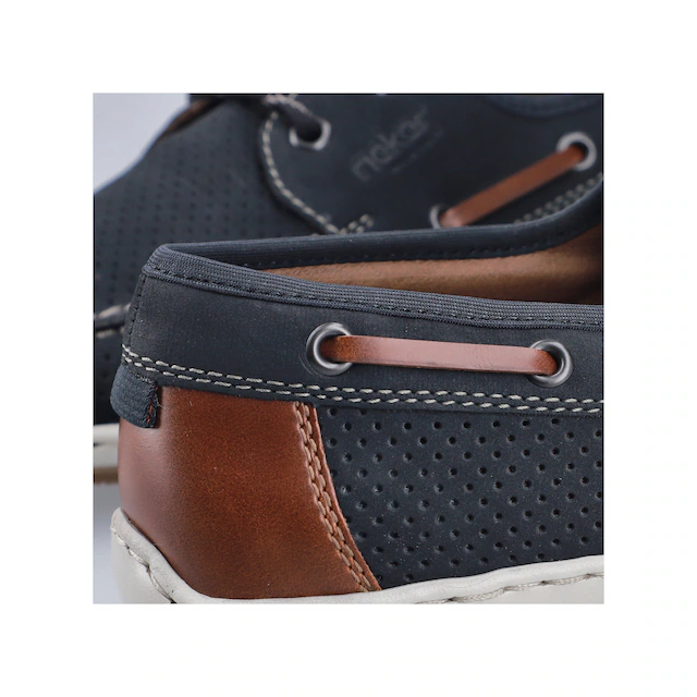 Rieker Bootsschuh Mokassin, Halbschuh, Frühlingsschuh mit Perforation