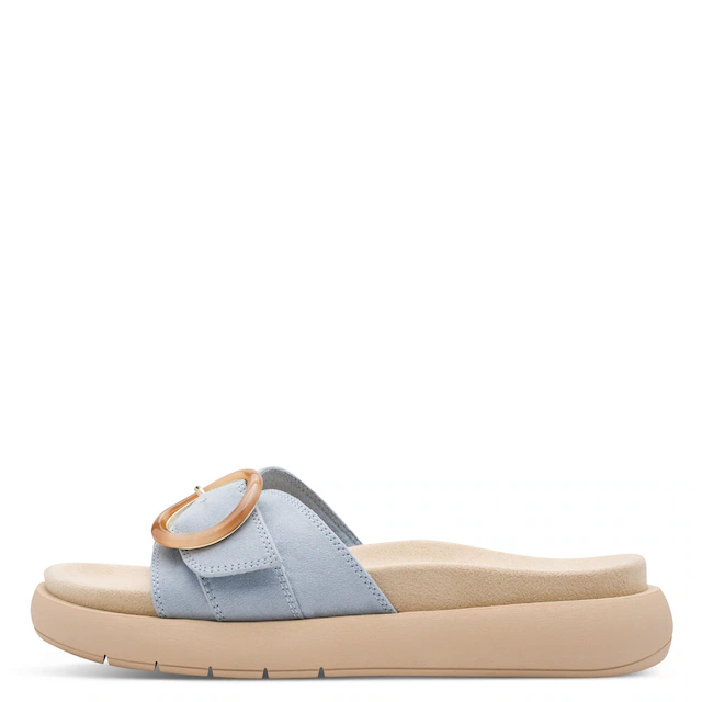 MARCO TOZZI Pantolette Keilabsatz, Schlupfschuh mit seitlichem Stretcheinsatz