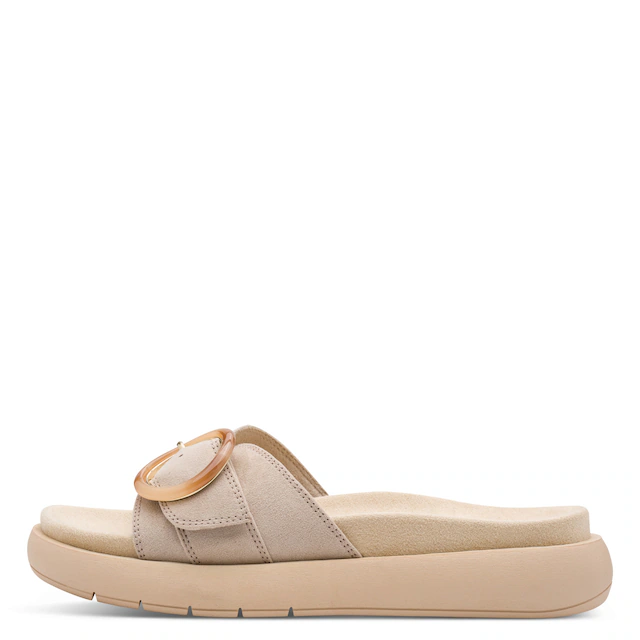 MARCO TOZZI Pantolette Keilabsatz, Schlupfschuh mit seitlichem Stretcheinsatz