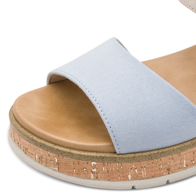 MARCO TOZZI Keilsandalette »GRADI« Plateau, Sommerschuh, Riemchensandale mit Sohle im Kork-Look