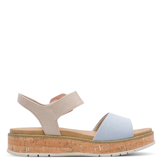 MARCO TOZZI Keilsandalette »GRADI« Plateau, Sommerschuh, Riemchensandale mit Sohle im Kork-Look