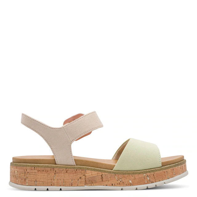 MARCO TOZZI Keilsandalette »GRADI« Plateau, Sommerschuh, Riemchensandale mit Sohle im Kork-Look