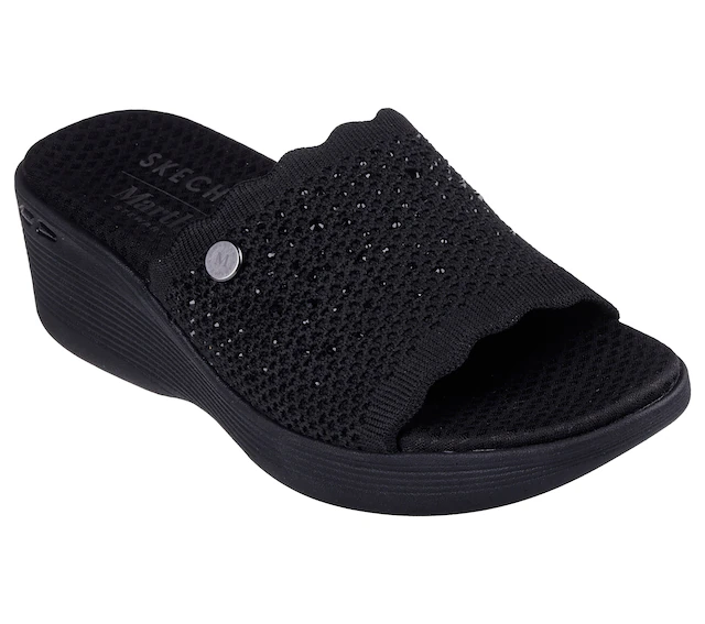 Skechers Pantolette »PIER-LITE-LIGHT ESSENCE« Sommerschuh, Strandschuh mit Luxe Foam und Glitzerdetails