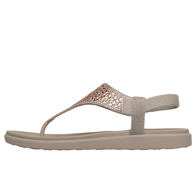Skechers Sandale »MEDITATION LUXE« Sommerschuh, Zehentrenner, Strandschuh mit Glitzersteinchen