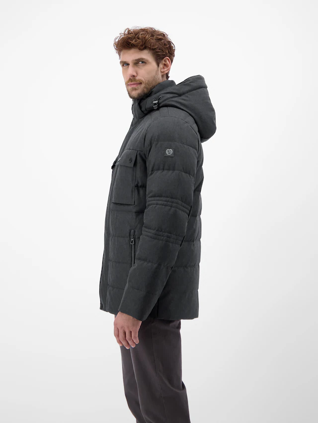 LERROS Outdoorjacke »Herren Fieldjacket in Woll-Optik« mit Kapuze