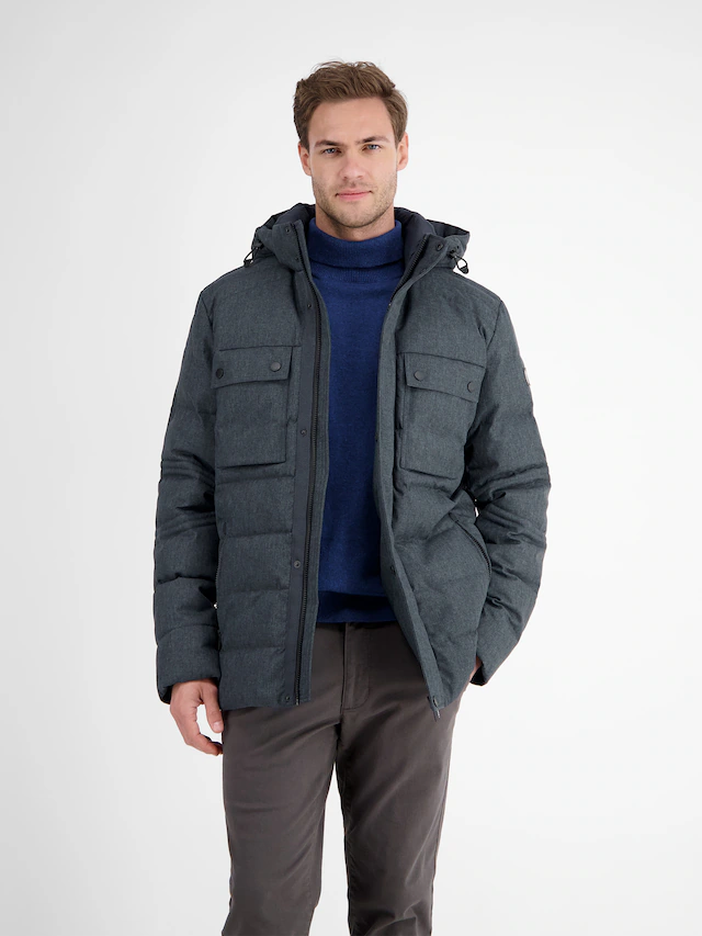 LERROS Outdoorjacke »Herren Fieldjacket in Woll-Optik« mit Kapuze