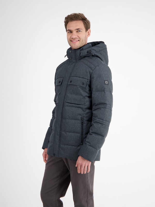 LERROS Outdoorjacke »Herren Fieldjacket in Woll-Optik« mit Kapuze