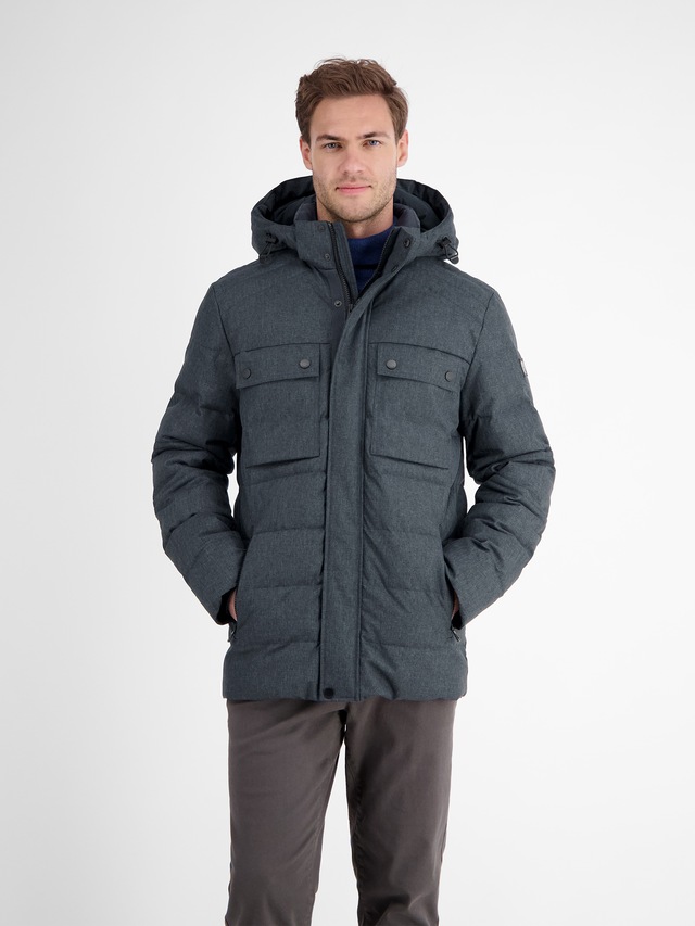 LERROS Outdoorjacke »Herren Fieldjacket in Woll-Optik« mit Kapuze