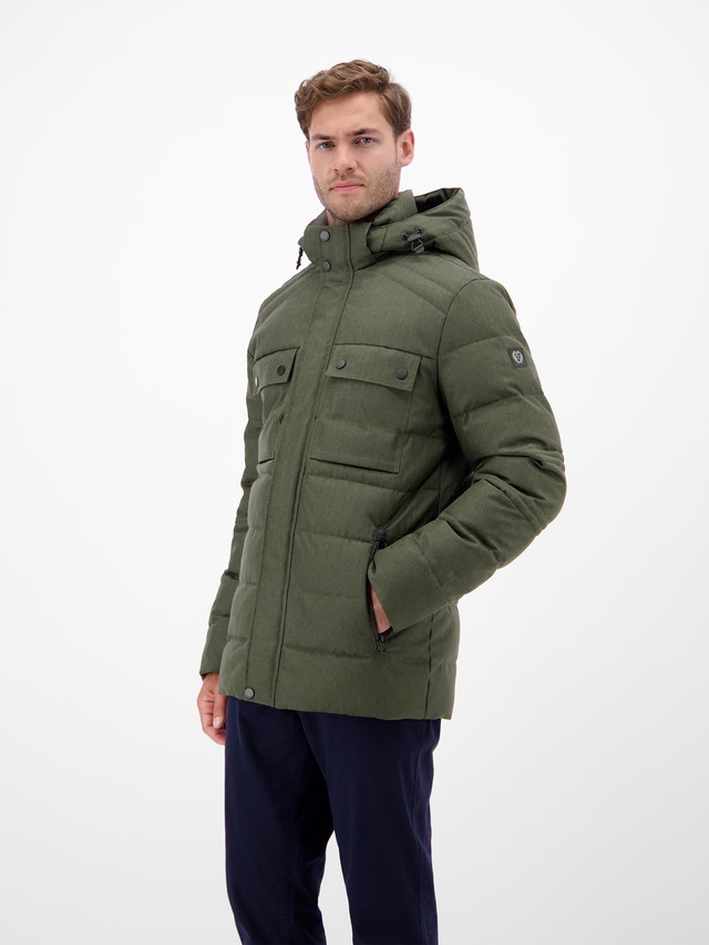 LERROS Outdoorjacke »Herren Fieldjacket in Woll-Optik« mit Kapuze