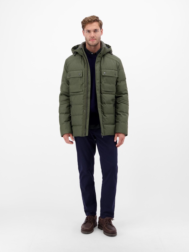 LERROS Outdoorjacke »Herren Fieldjacket in Woll-Optik« mit Kapuze