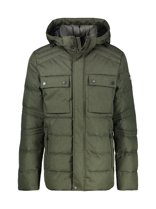LERROS Outdoorjacke »Herren Fieldjacket in Woll-Optik« mit Kapuze