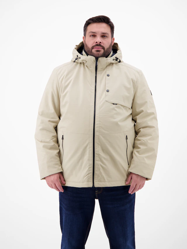 LERROS Outdoorjacke »Herren Struktur-Blouson in Übergrößen« mit Kapuze