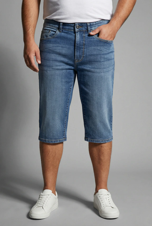 Man's World Plus Jeansbermudas »Große Größen« gerade geschnittenes Bein, normale Leibhöhe, Regular-Fit