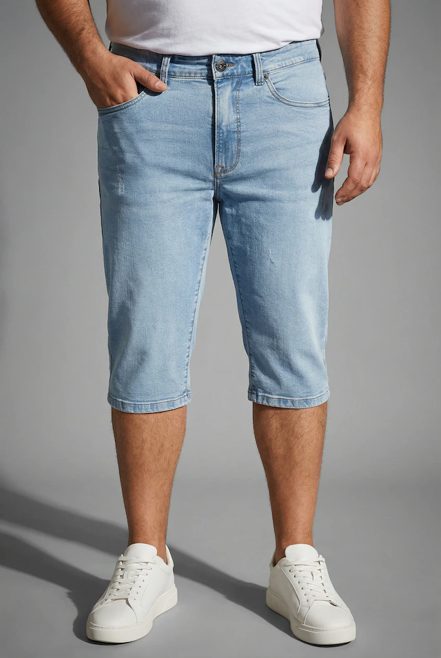 Man's World Plus Jeansbermudas »Große Größen« gerade geschnittenes Bein, normale Leibhöhe, Regular-Fit