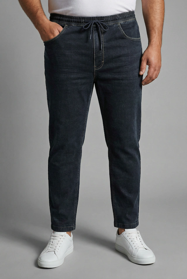 Man's World Plus Schlupfjeans »Große Größen« gerade geschnittenes Bein, Regular-Fit, mit Kordelzug