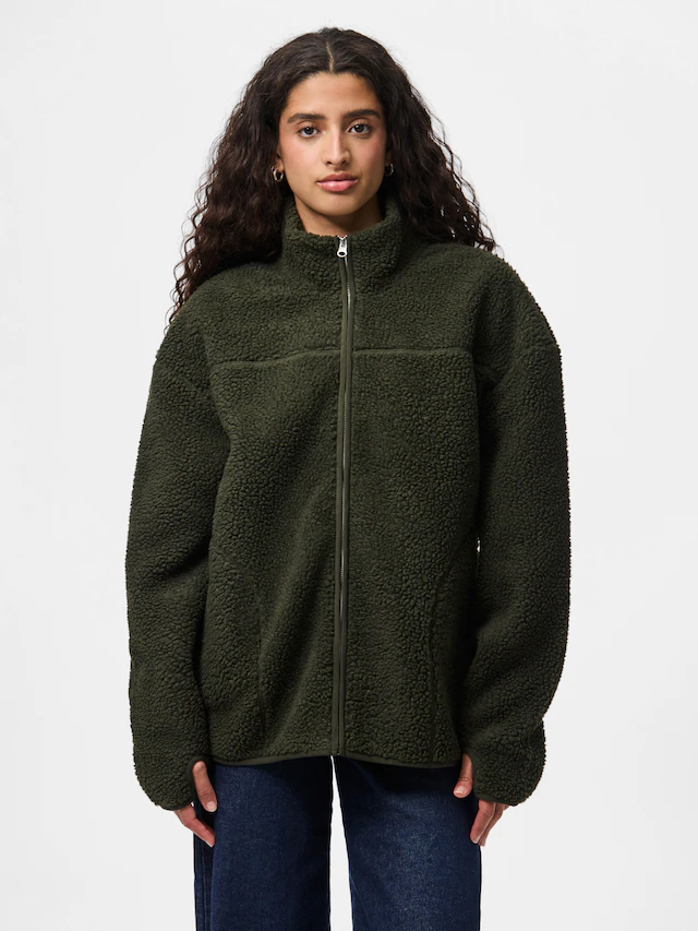 pieces Plüschjacke »PCSADIA LS TEDDY JACKET NOOS BC« Kunstfaser