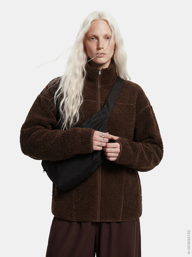 pieces Plüschjacke »PCSADIA LS TEDDY JACKET NOOS BC« Kunstfaser