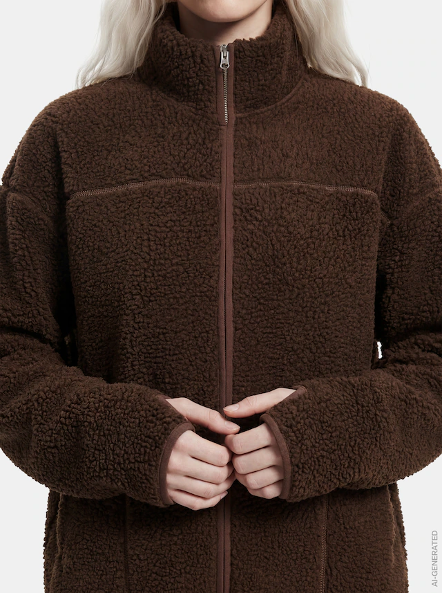 pieces Plüschjacke »PCSADIA LS TEDDY JACKET NOOS BC« Kunstfaser