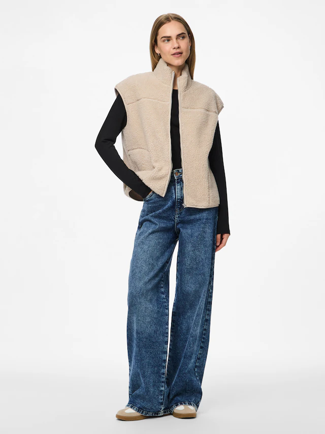 pieces Plüschweste »PCSADIA TEDDY VEST NOOS BC« Kunstfaser