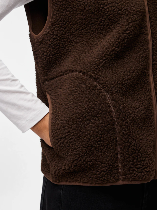 pieces Plüschweste »PCSADIA TEDDY VEST NOOS BC« Kunstfaser