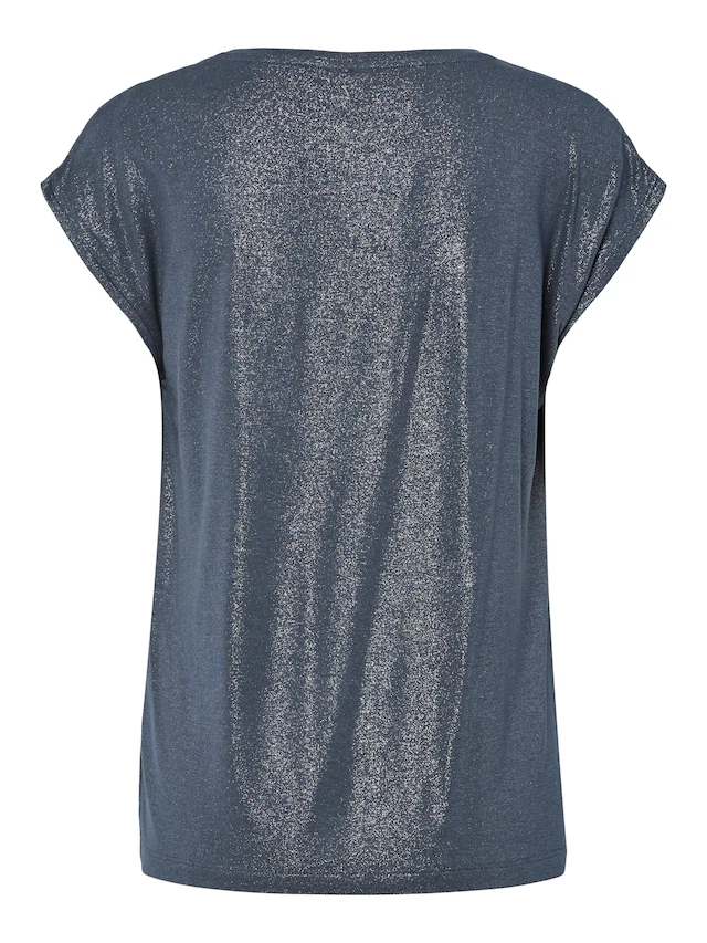 pieces Kurzarmshirt »PCALICE SS GLITTER TEE JRS NOOS BC« Viskosemischung, loose fit