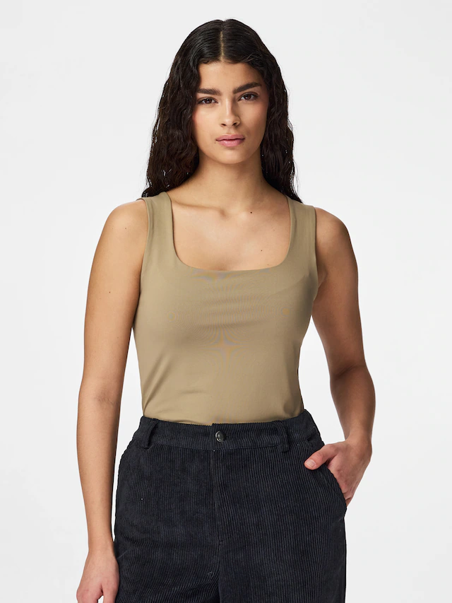 pieces Tanktop »PCLULA SL REVERSIBLE TANKTOP JRS NOOS« Materialmix