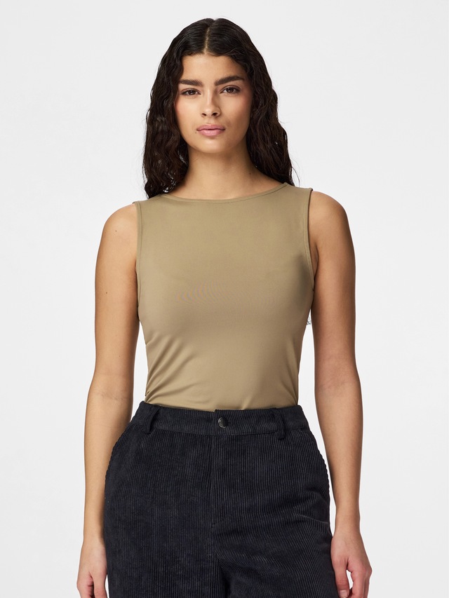 pieces Tanktop »PCLULA SL REVERSIBLE TANKTOP JRS NOOS« Materialmix