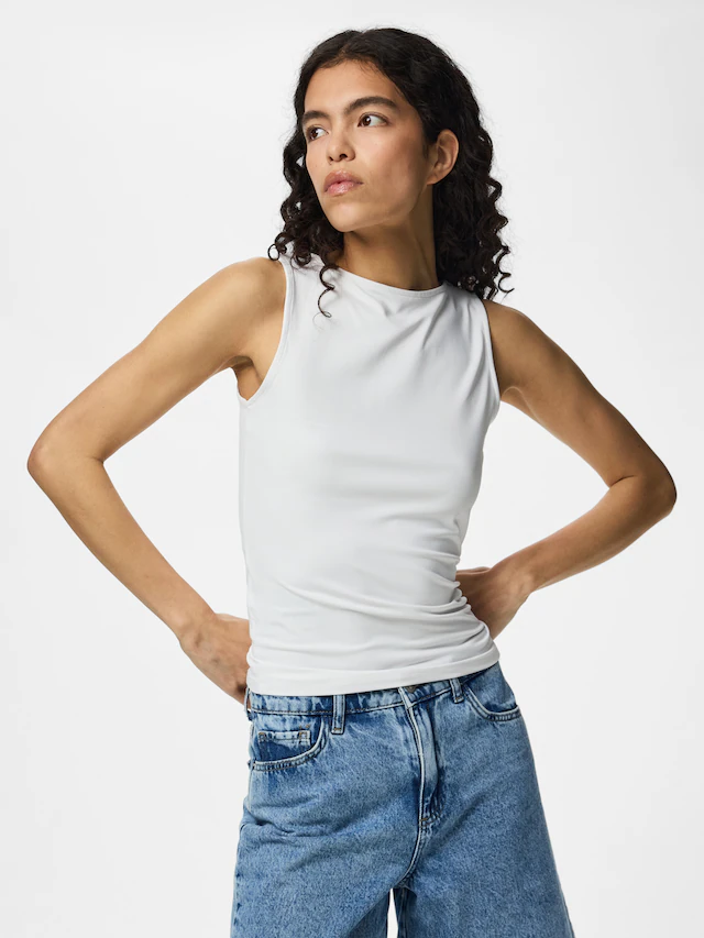 pieces Tanktop »PCLULA SL REVERSIBLE TANKTOP JRS NOOS« Materialmix