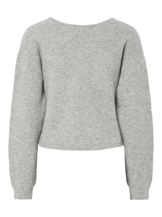 pieces Wickelpullover »PCSILLY LS REV WRAP KNIT NOOS BC« im Wickeldesign