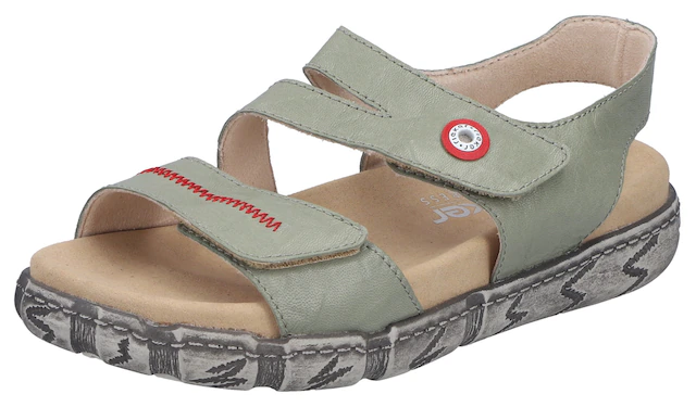 Rieker Sandale Sommerschuh, Klettsandale mit Ziernaht