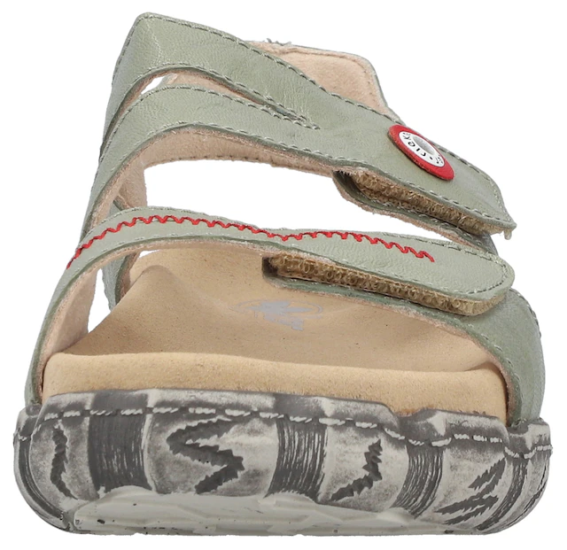 Rieker Sandale Sommerschuh, Klettsandale mit Ziernaht