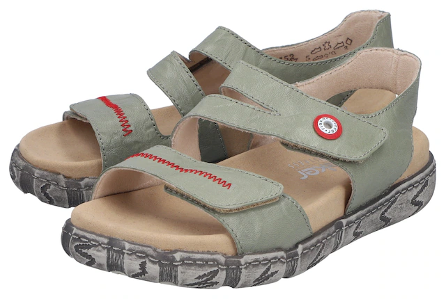 Rieker Sandale Sommerschuh, Klettsandale mit Ziernaht