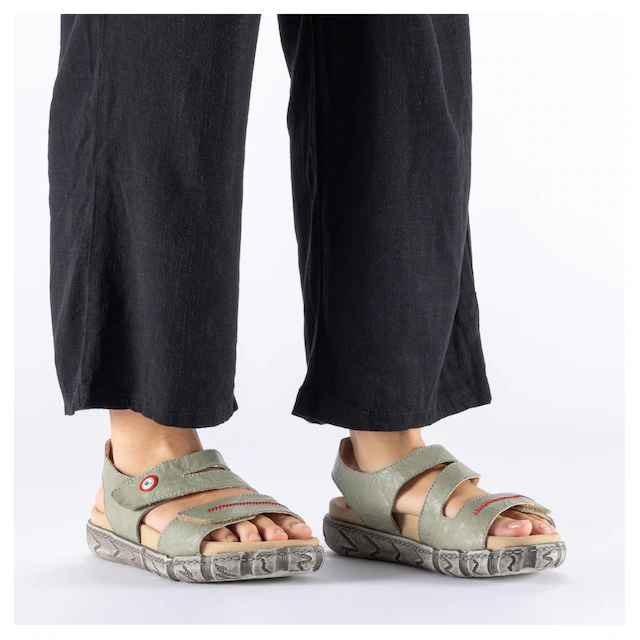 Rieker Sandale Sommerschuh, Klettsandale mit Ziernaht