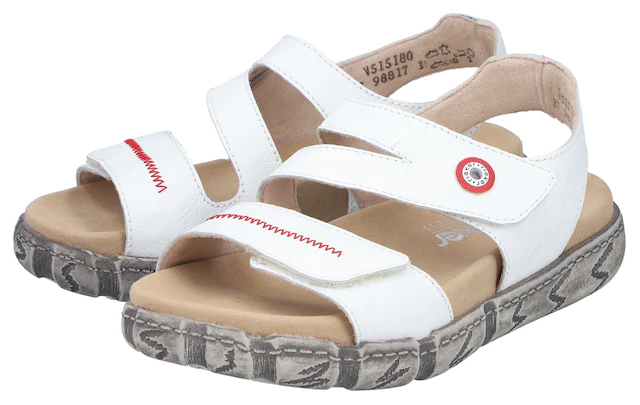 Rieker Sandale Sommerschuh, Klettsandale mit Ziernaht
